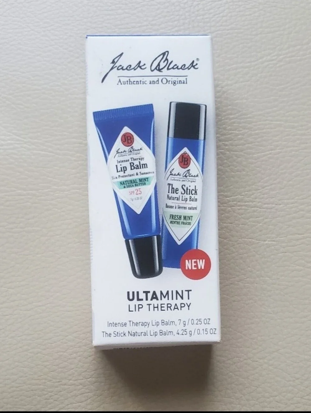 Jack Black Ultamint Lip Therapy Lip Balm Set Ulta Beauty Set of 2 Lip Balm NEW
